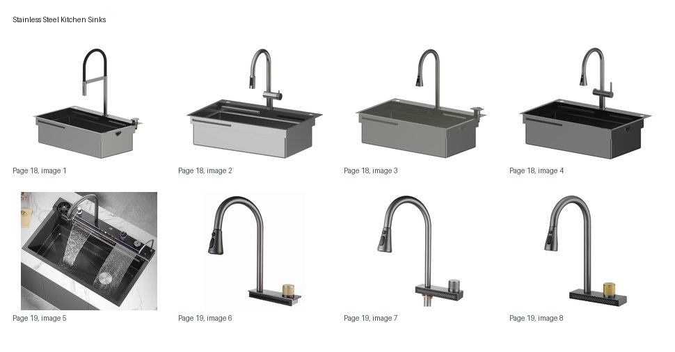 ANRUIQI stainless steel kitchen sink catalog product line
